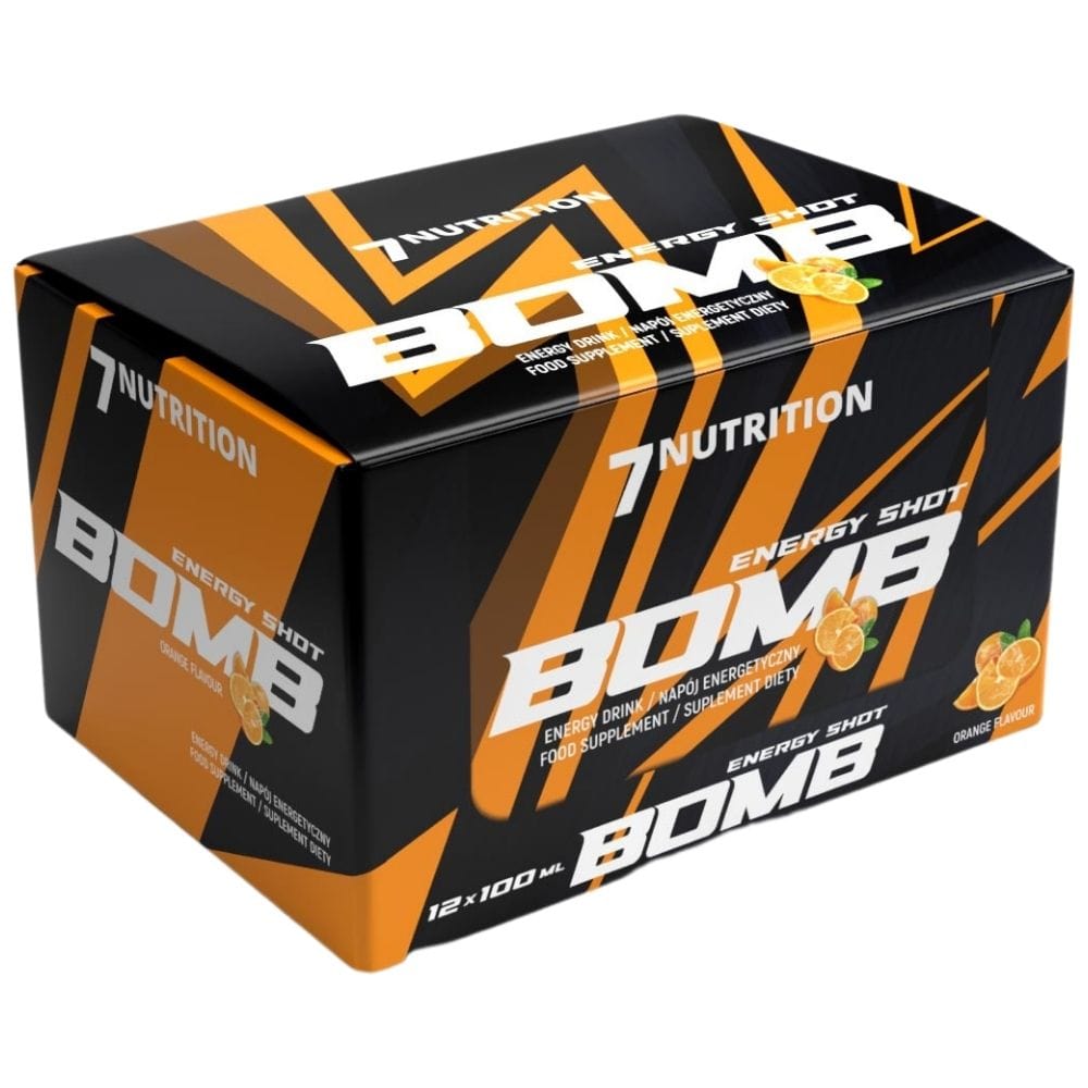 7Nutrition BOMB Energy Shot, Orange - 12 Pieces