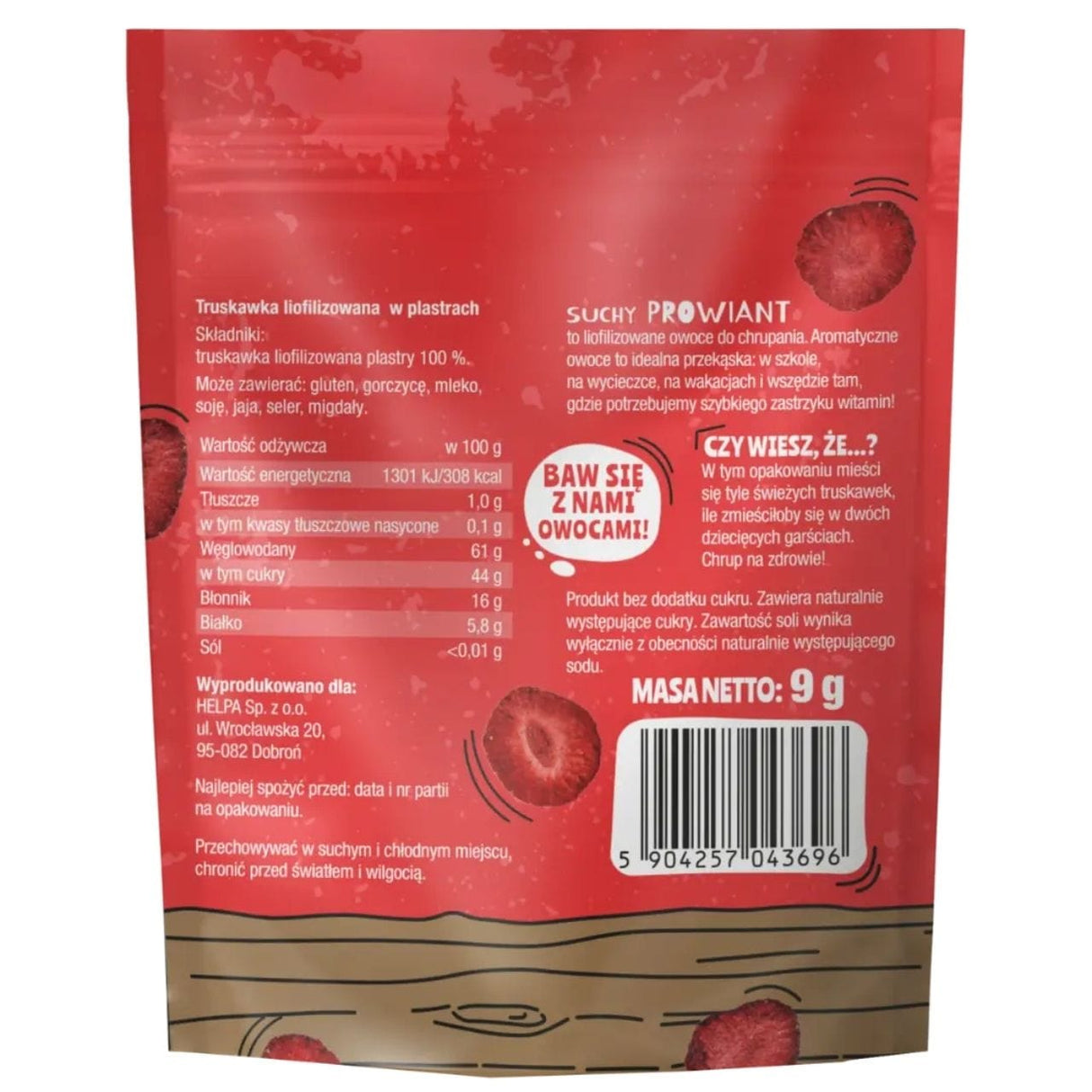 Helpa Dry Food, Strawberry - 9 g