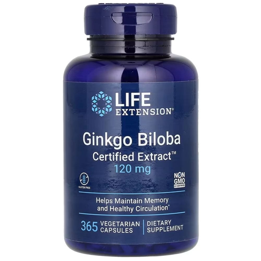 Life Extension Ginkgo Biloba Certified Extract™ 120 mg - 365 Capsules