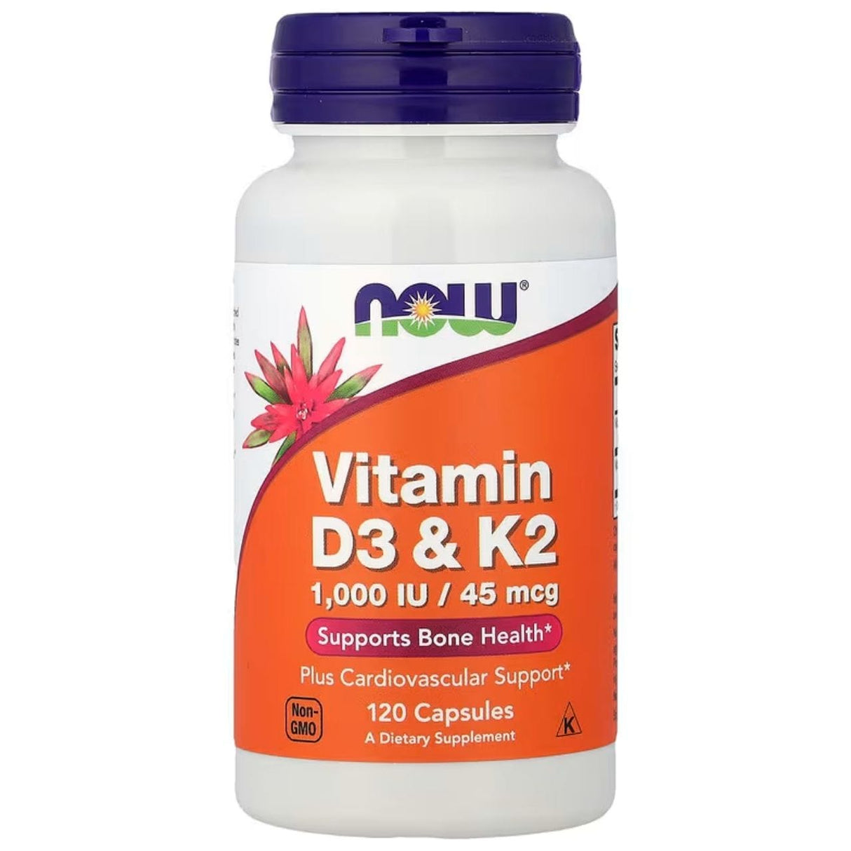 Now Foods Vitamin D-3 & K-2 - 120 Capsules