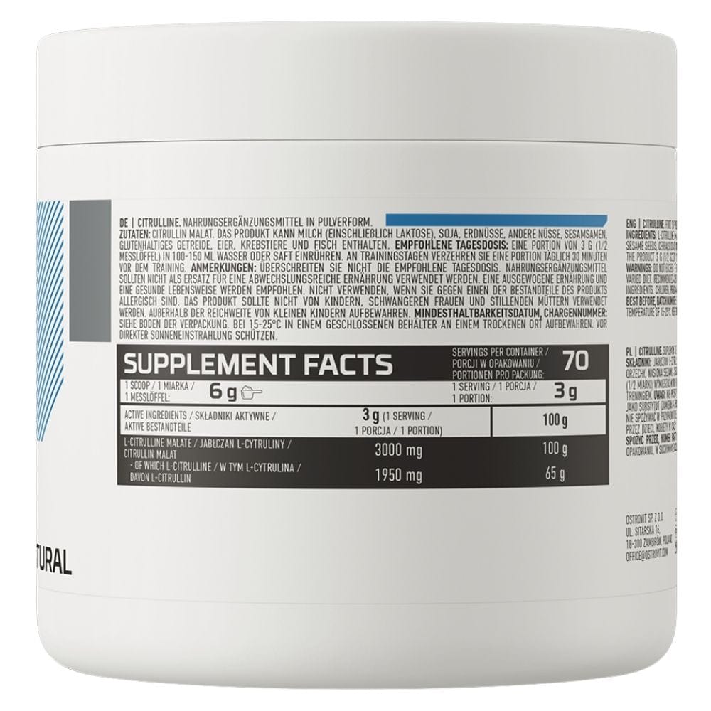 Ostrovit Citrulline, Natural - 210 g
