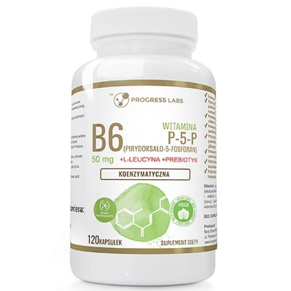 Progress Labs Vitamin B6 P-5-P Coenzyme + Inulin - 120 Capsules