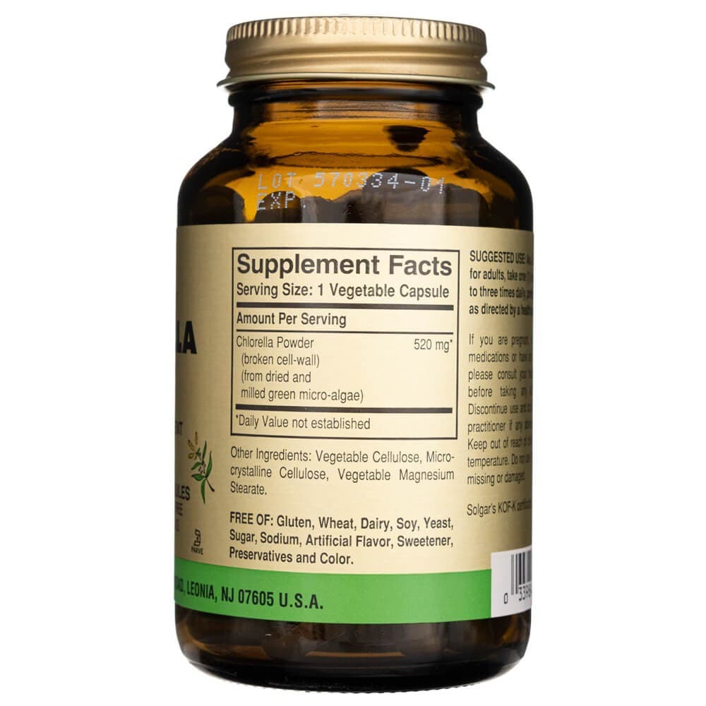 Solgar Chlorella 520 mg - 100 Veg Capsules