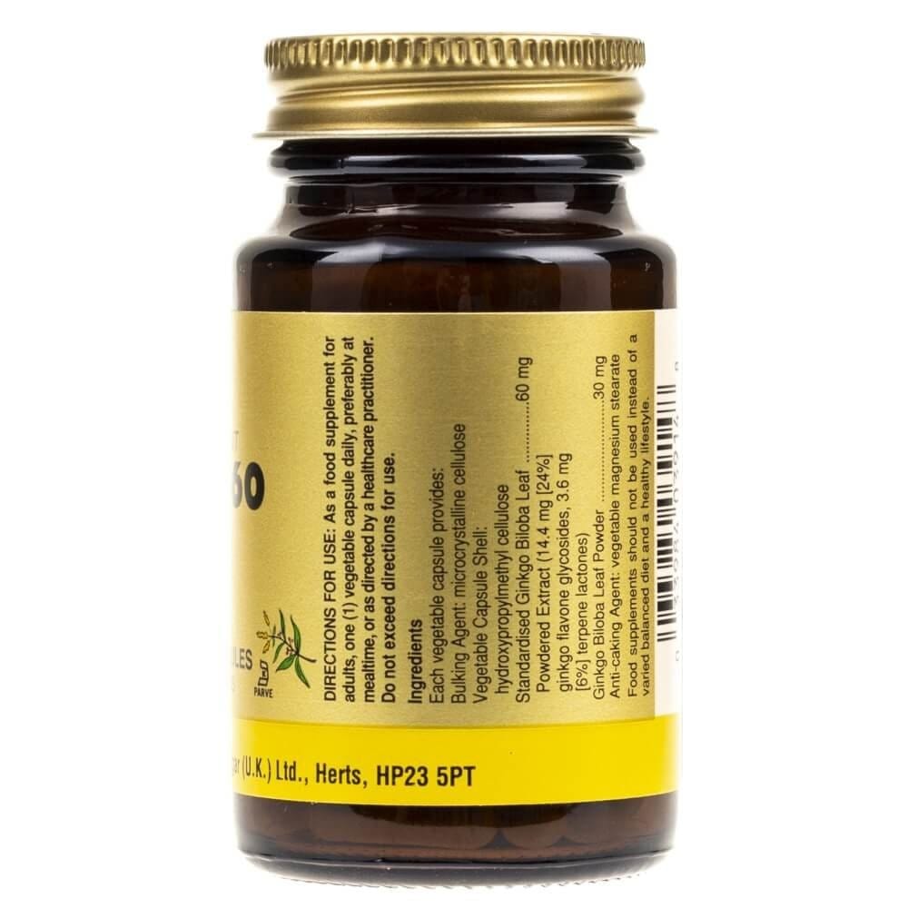 Solgar Ginkgo Biloba - 60 Capsules
