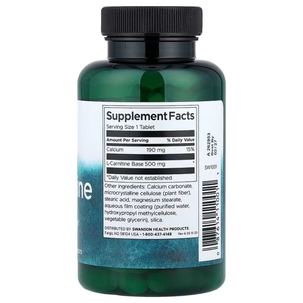 Swanson L-Carnitine 500 mg - 100 Tablets