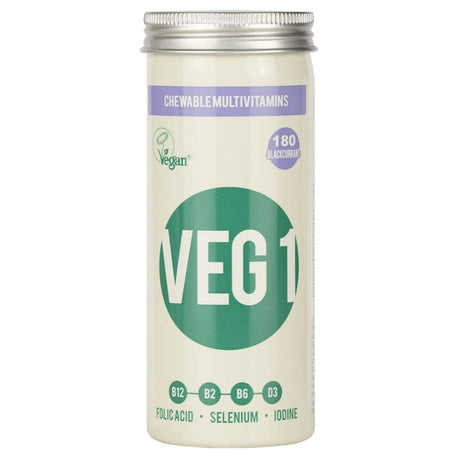 The Vegan Society VEG 1 Multivitamin, Blackcurrant - 180 Lozenges
