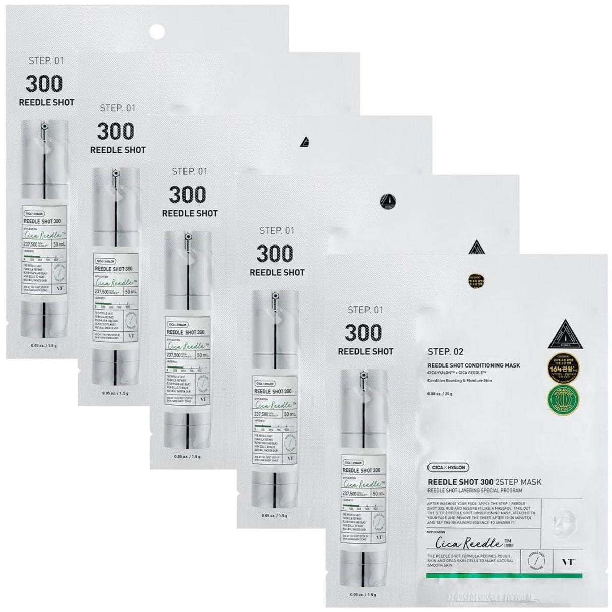 VT Cosmetics Reedle Shot 300 2- Step Firming Mask - 5 Pieces