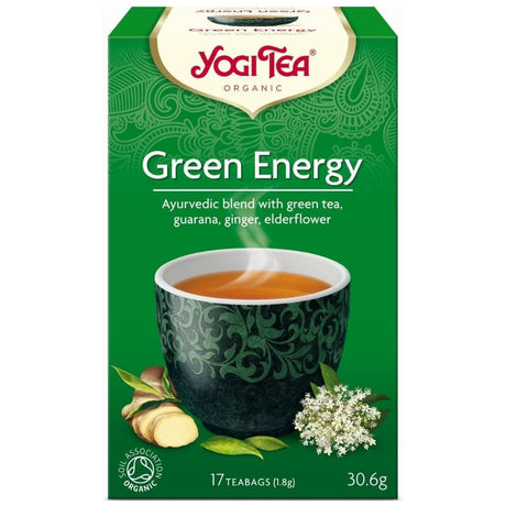 Yogi Tea Green Energy, Herbs, Guarana and Kombucha - 17 Sachets