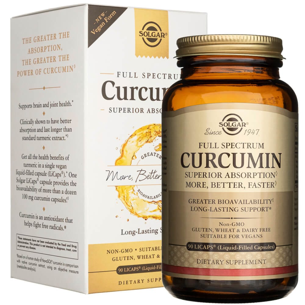 Solgar Full Spcetrum Curcumin Liquid Extract - 90 Softgels