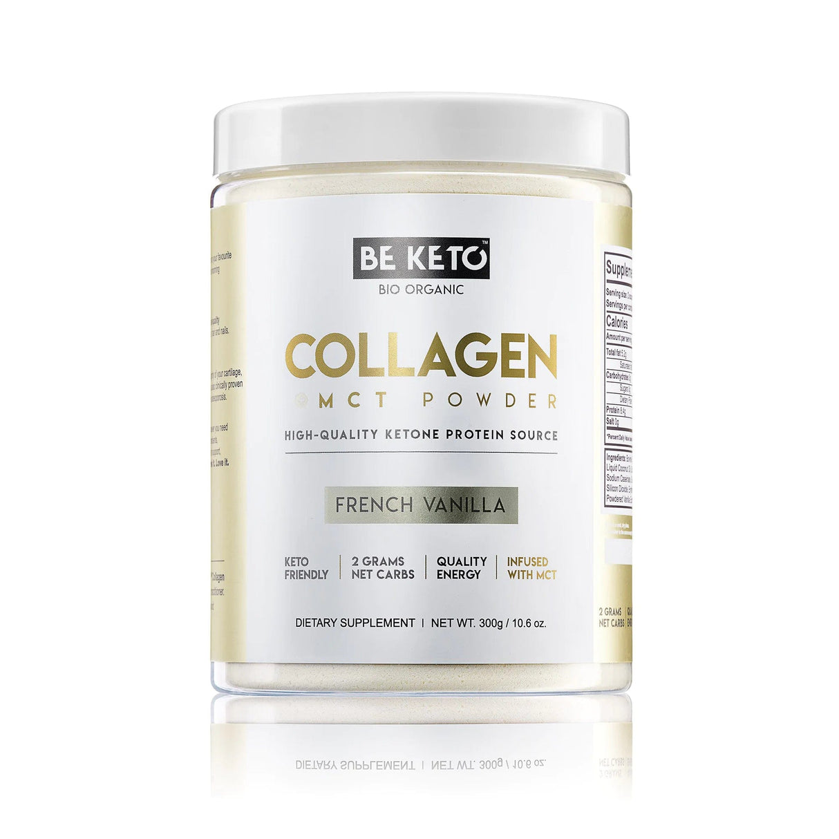BeKeto Collagen MCT Powder, French Vanilla - 300 g