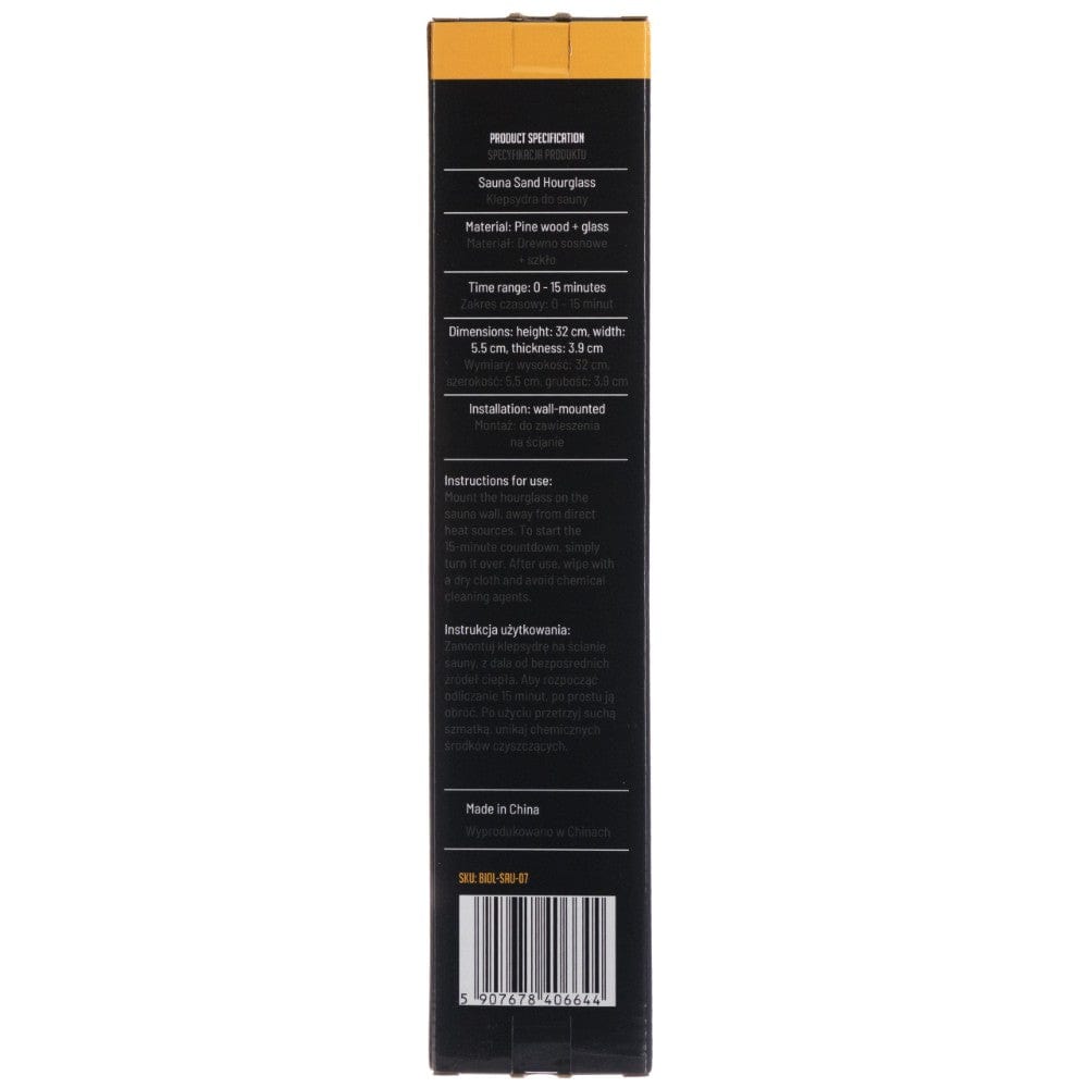 Bilovit Sauna Sand Hourglass - 1 Piece