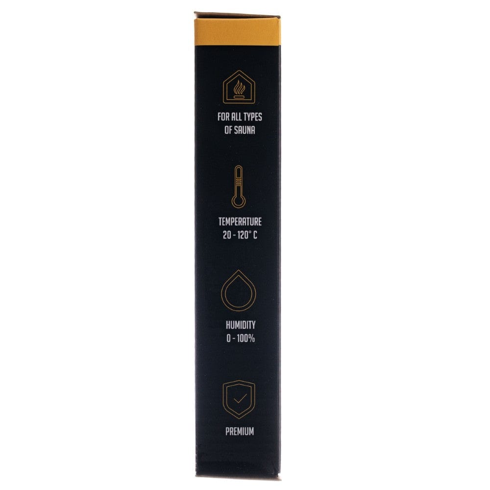 Bilovit Sauna Thermometer with Hygrometer - Black