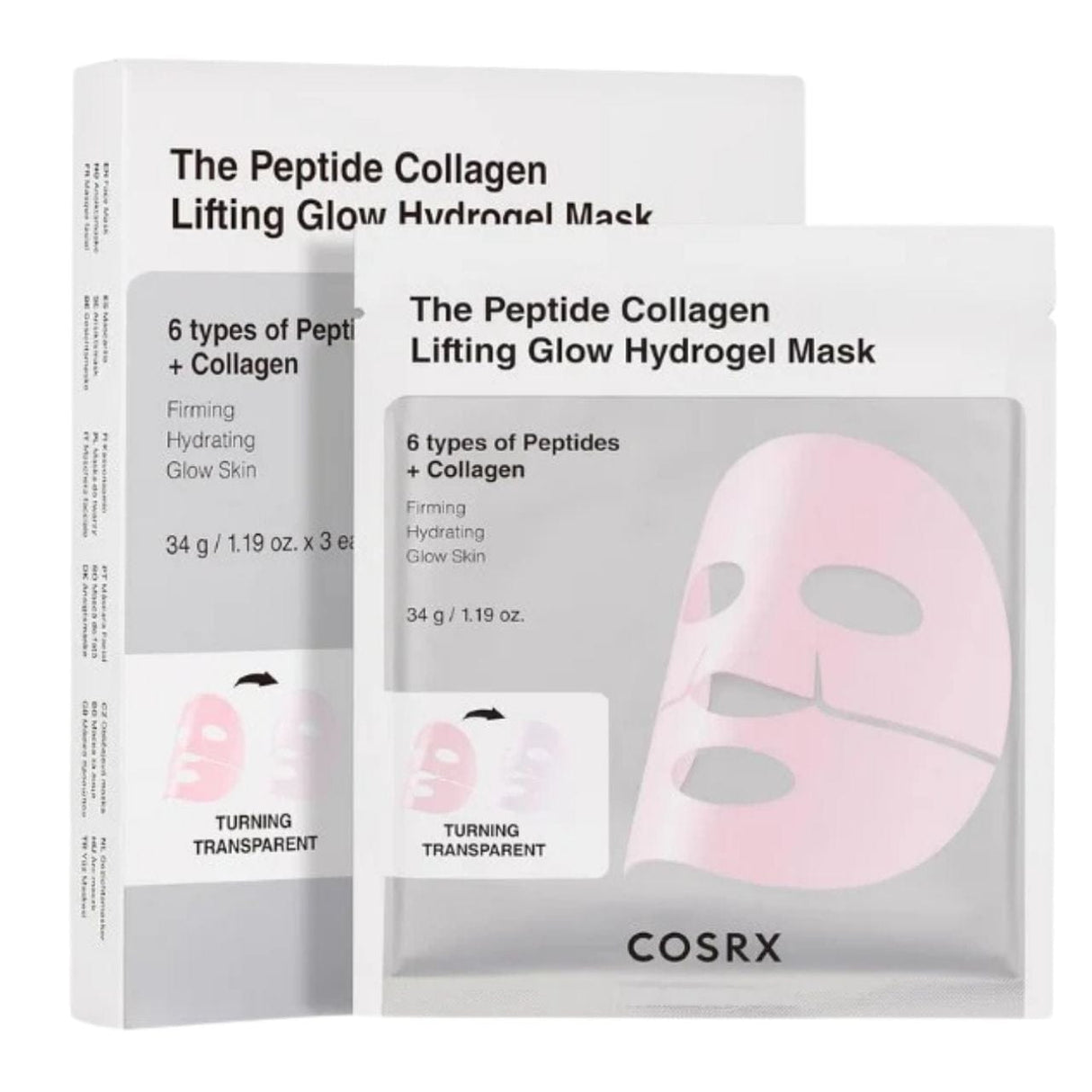 COSRX Peptide Collagen Glow Hydrogel Sheet Mask - 3 Pieces