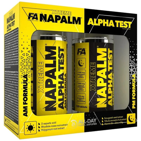 Fitness Authority Napalm Aplha Test AM/PM Formula - 120 Tablets