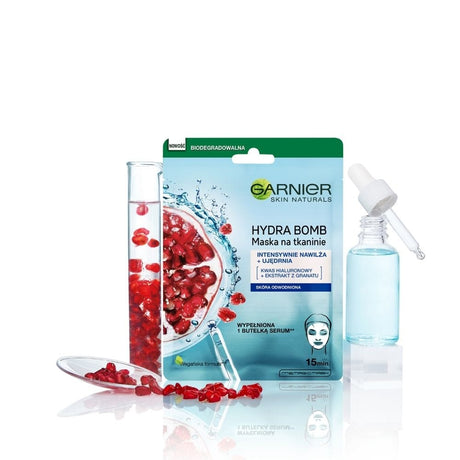 Garnier Skin Naturals Hydra Bomb Mask with Pomegranate and Hyaluronic Acid - 28 g