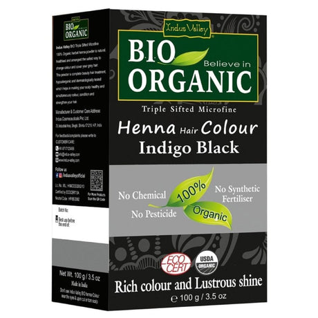 Indus Valley Henna Hair Colour Black - 100 g