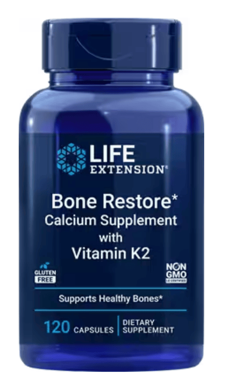 Life Extension Bone Restore with Vitamin K2 - 120 Capsules