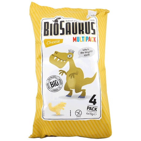 McLloyd's BioSaurus Gluten Free Cheese Corn Crisps - 4x15 g