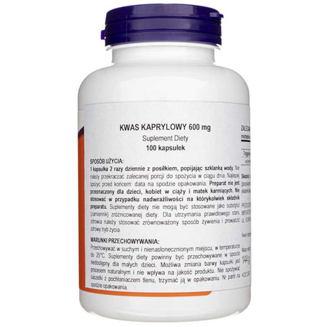 Now Foods Caprylic Acid 600 mg - 100 Softgels