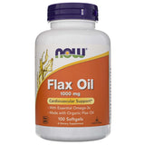 Now Foods Flax Oil 1000 mg - 100 Softgels