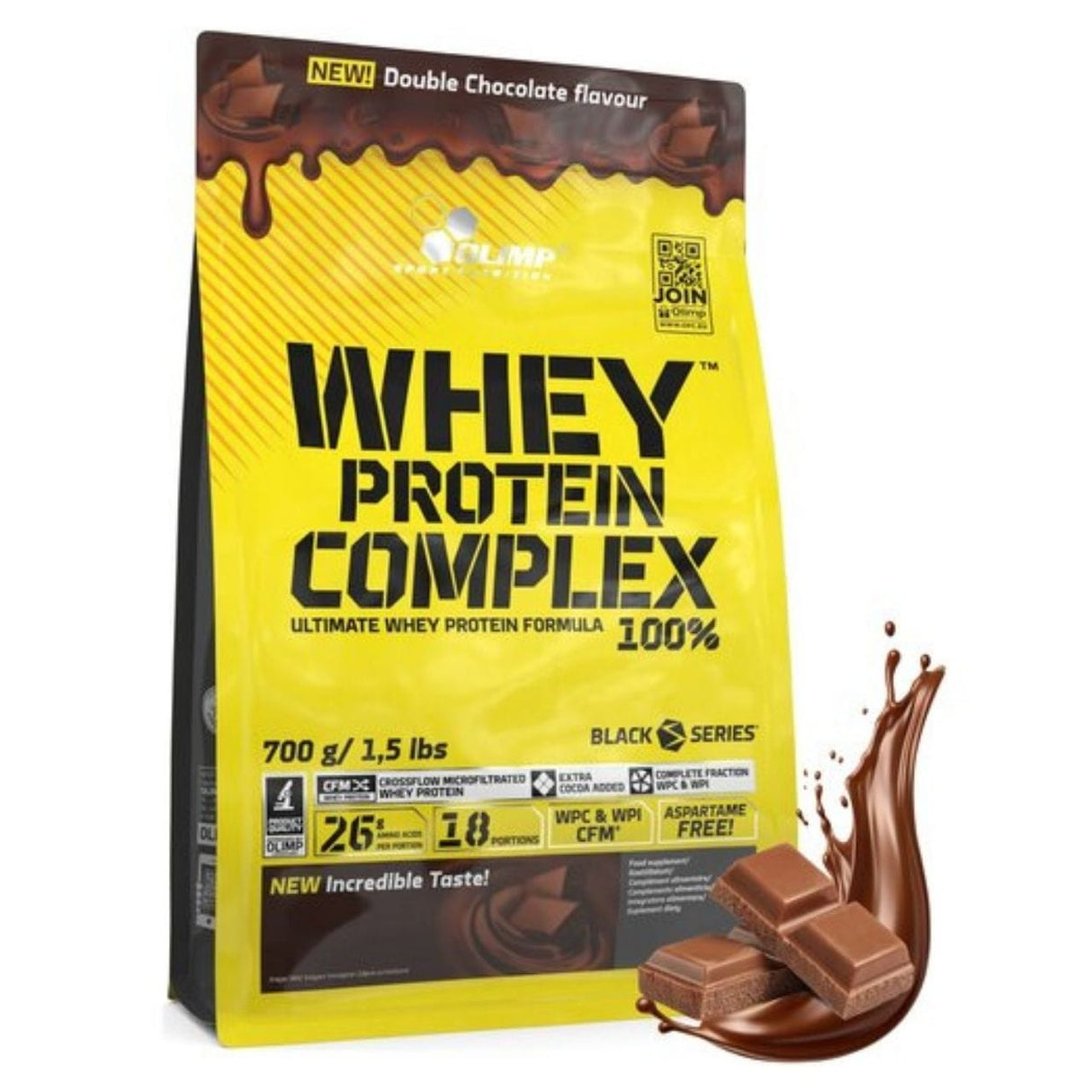 Olimp Whey Protein Complex 100%, Double Chocolate - 700 g