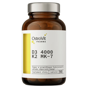 Ostrovit Pharma Vitamin D3 4000 IU + K2 MK-7 - 90 Tablets