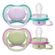Philips Avent Ultra Air Pacifier, 0-6 Months, Girl - 2 Pieces