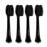 Puries Prime Black Electric Toothbrush Heads for Seysso - 4 Pieces