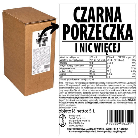 Sadvit Black Currant and Nothing More 100% - 5000 ml