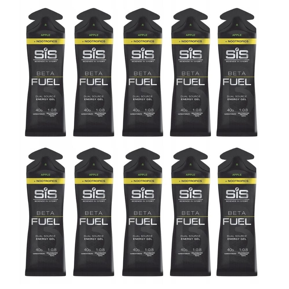 SIS Beta-Fuel + Nootropics Energy Gel, Apple - 60 ml x 10 pieces