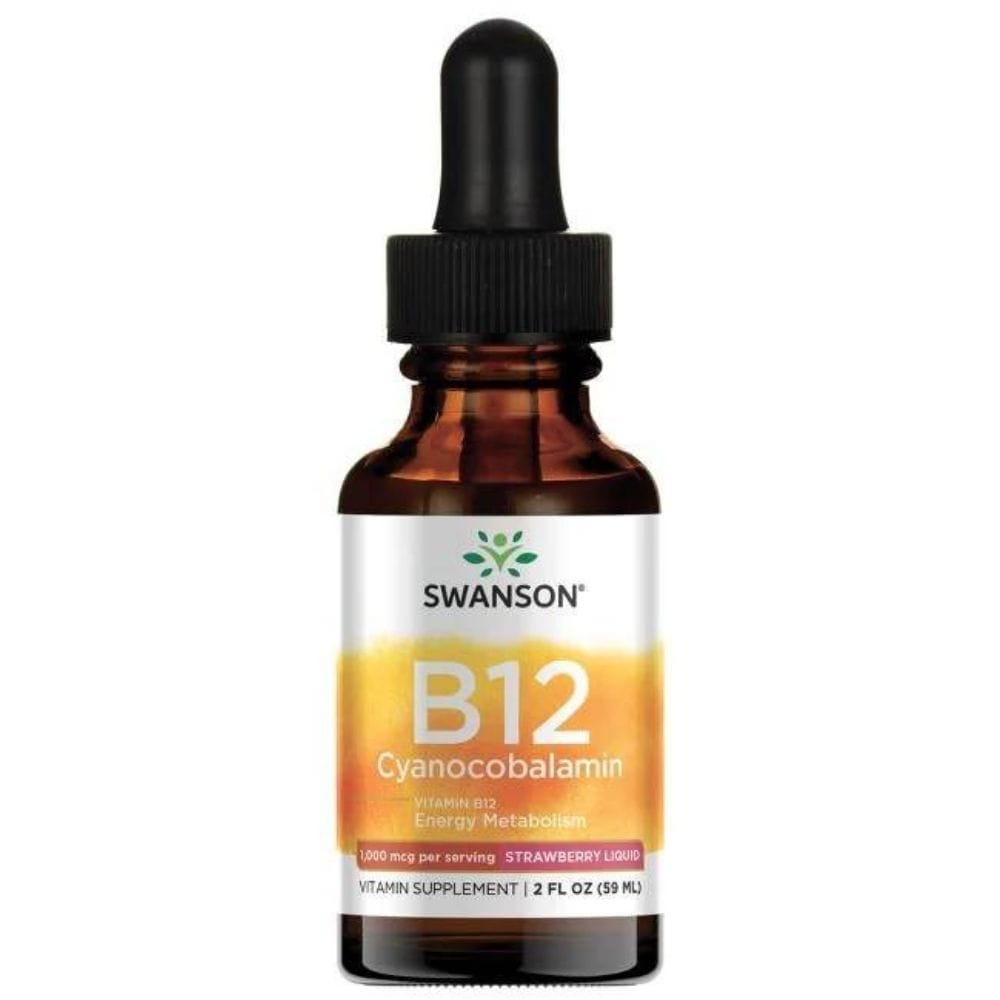 Swanson Liquid Vitamin B12, Strawberry - 59 ml