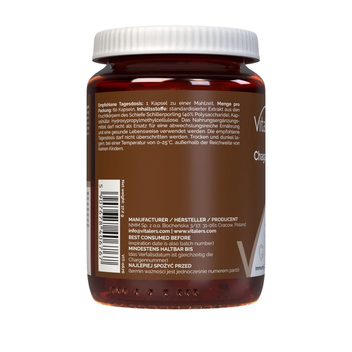 Vitaler's Chaga 500 mg - 60 Capsules