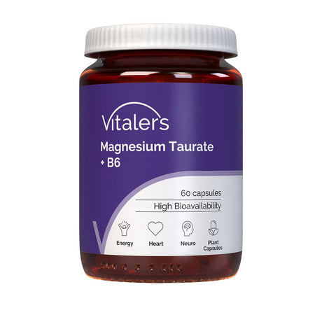 Vitaler's Magnesium Taurate 600 mg + Vitamin B6 6 mg - 60 Capsules