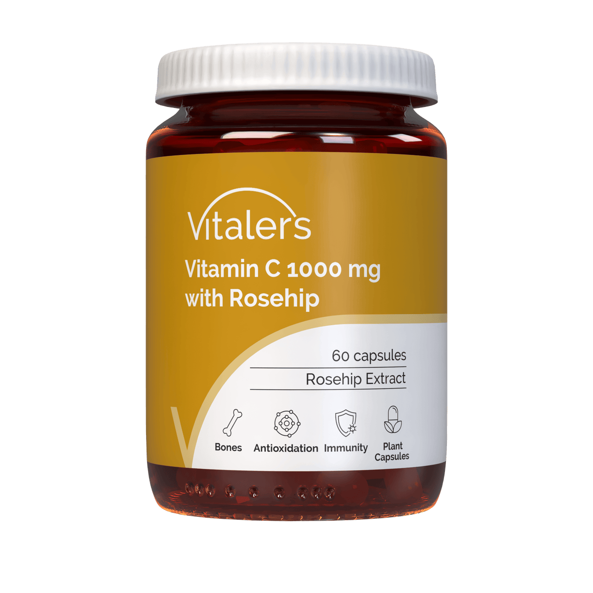 Vitaler's Vitamin C with Rosehip 1000 mg - 60 Capsules