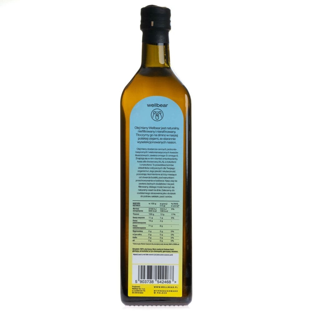 Wellbear Linseed Oil Cold Pressed - 1000 ml