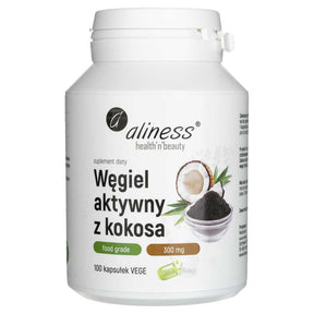 Aliness Coconut Activated Charcoal - 100 Veg Capsules