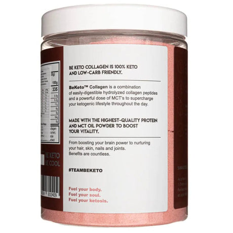 BeKeto Keto Collagen with MCT Oil, Fresh Strawberry - 300 g