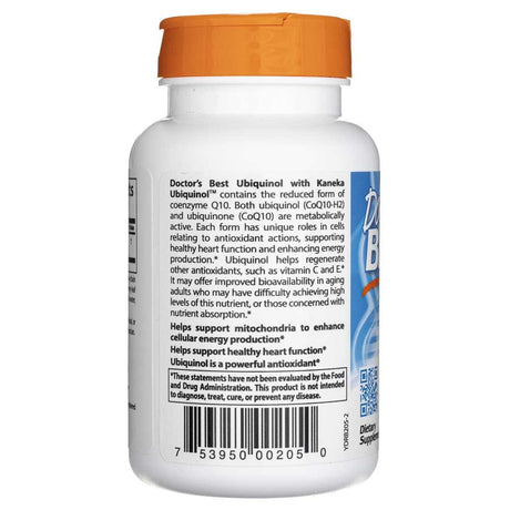 Doctor's Best Ubiquinol with Kaneka Q+ 100 mg - 60 Softgels