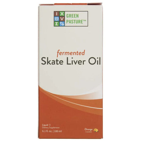 Green Pasture Fermented Skate Liver Oil, Orange - 180 ml