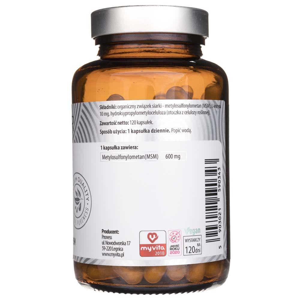 MyVita Silver MSM 600 mg - 120 Veg Capsules