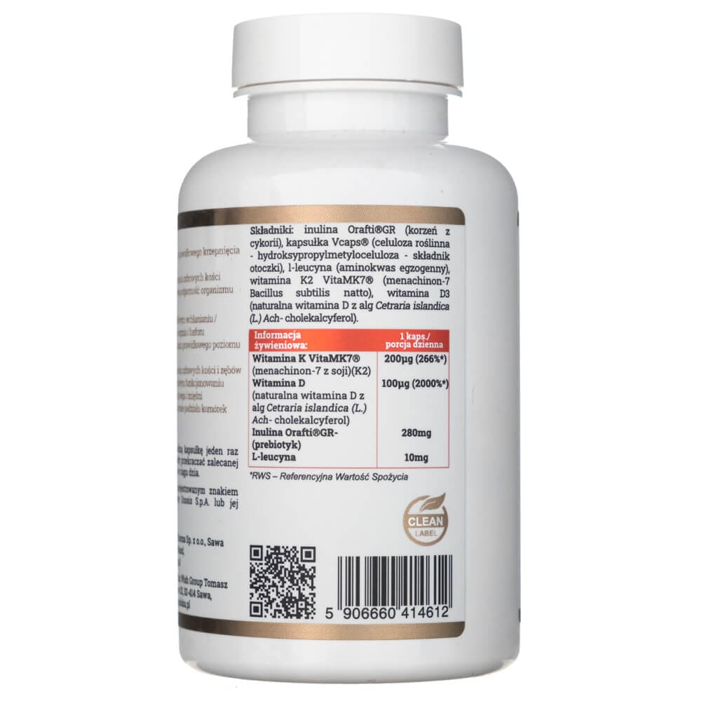 Progress Labs Vitamin K2 VitaMK7 200 mcg + D3 100 mcg - 120 Capsules