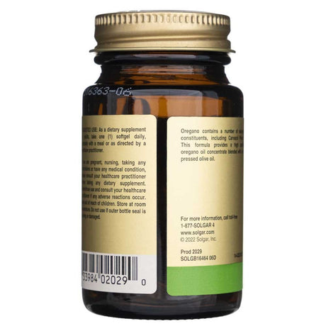 Solgar Wild Oregano Oil - 60 Softgels